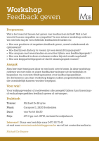 Programma Workshop Feedback